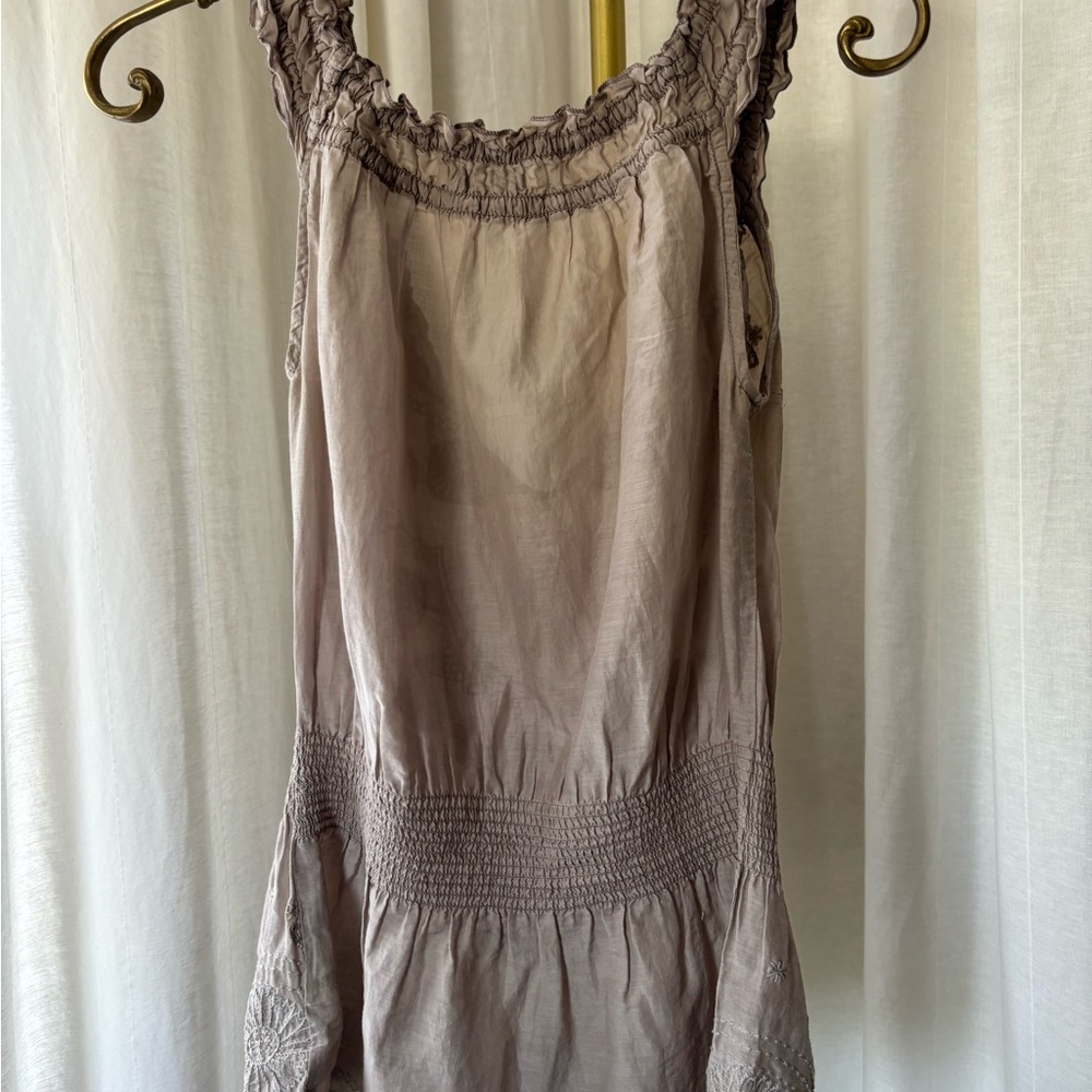 Metropark Light Beige Ruffle Top - Picture 8 of 11